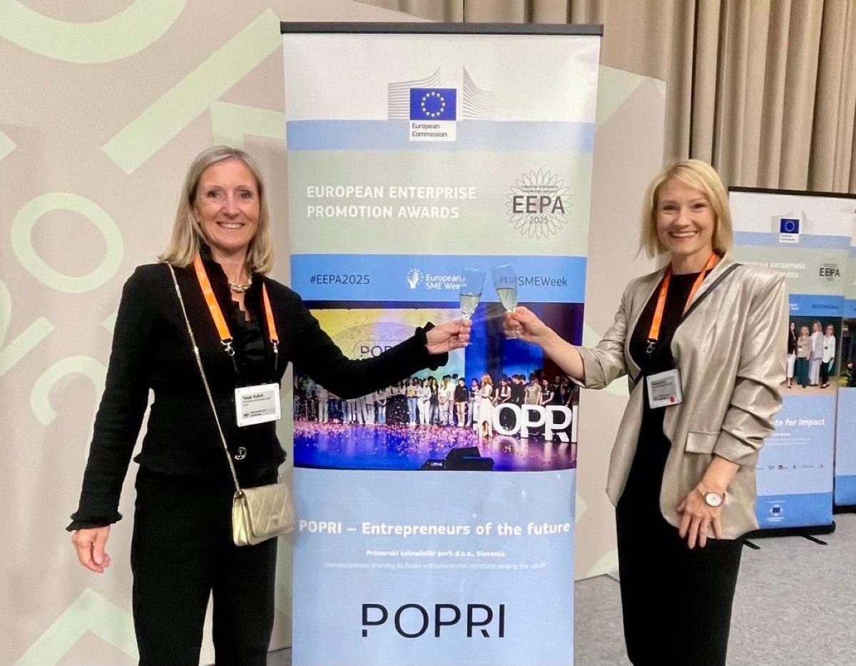 Poslovne promocije v Milanu in Lizboni ter zmaga projekta POPRI