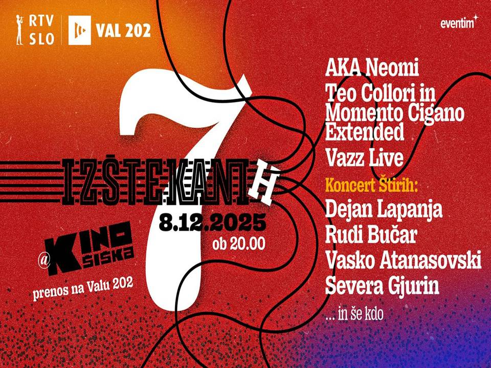 Izštekanih 7 bo v ponedeljek napolnilo Kino Šiška 