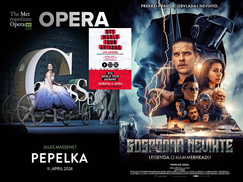 Premiere za film Gospodar nevihte, opero Pepelka in koncert BTS