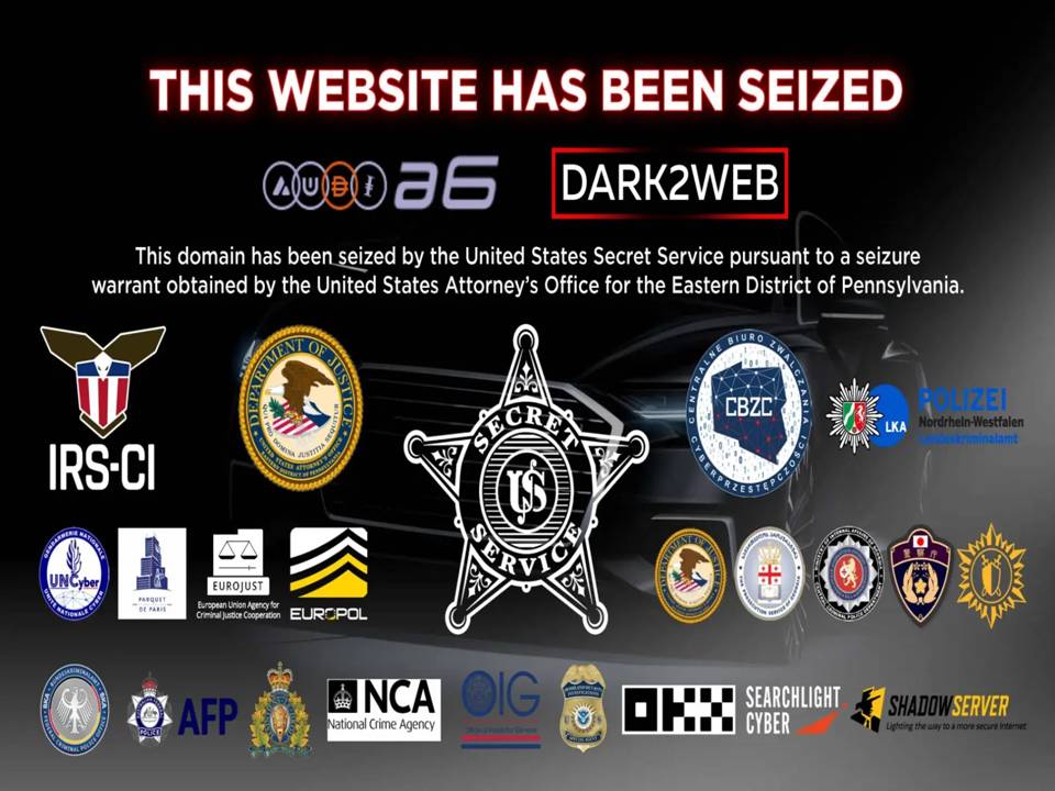 Konec za kriminalno storitev AudiA6 in za forum Dark2Web