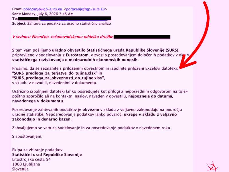 Lažnim bančnim klicem so se pridružila lažna sporočila SURS 1 Lažnim bančnim klicem so se pridružila lažna sporočila SURS