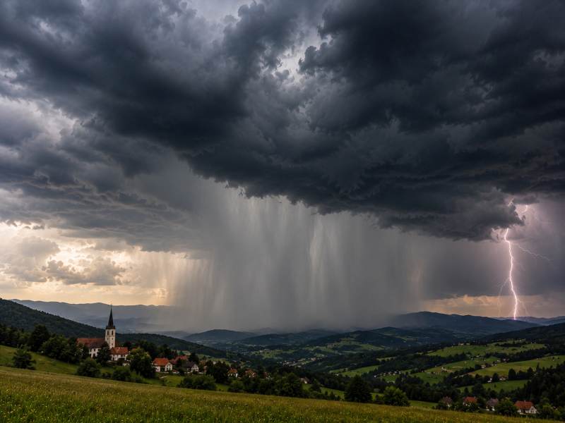 vreme danes nevihte arso slovenija