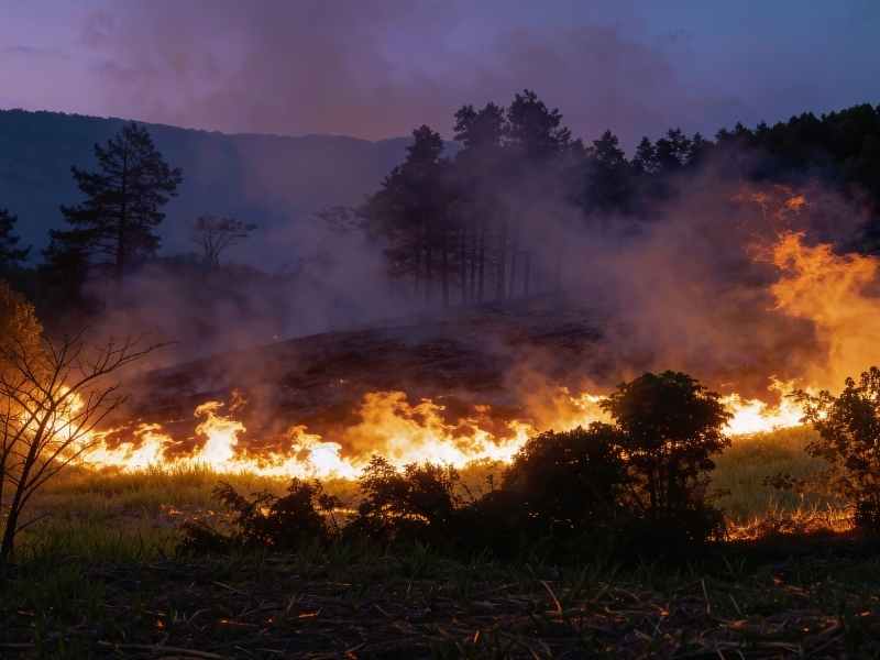 najvisja pozarna ogrozenost slovenija gasilci gozdni pozar