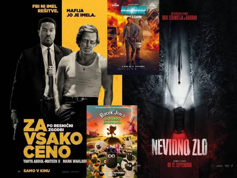 V kina prihajajo tri napete filmske novosti in ena zabavna 