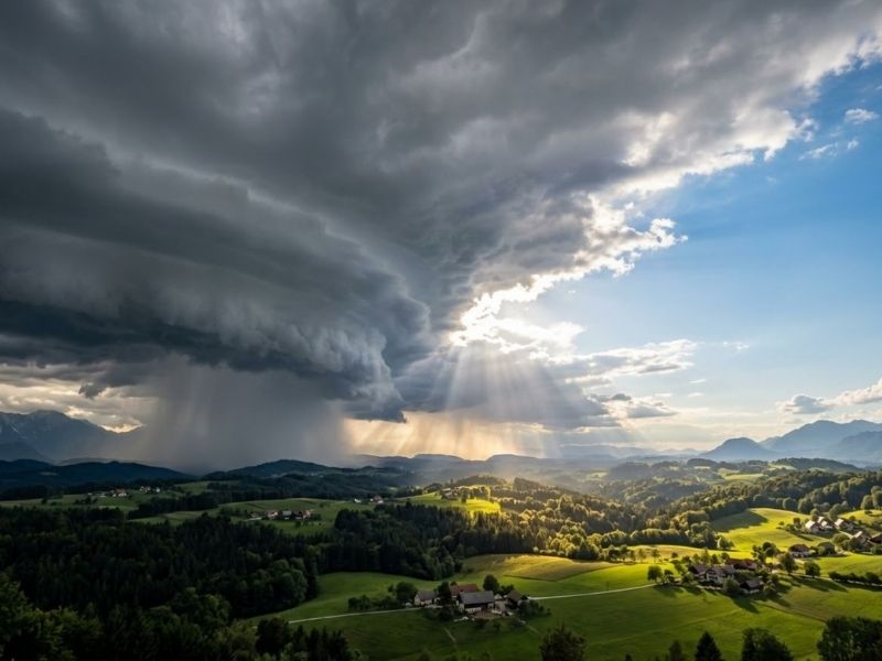 vreme 9 september 2026 nevihte vrocina slovenija