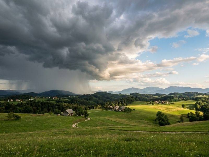 Danes vremenska zmešnjava: Na zahodu možne nevihte, na vzhodu do 32 °C 1 vreme 9 september 2026 slovenija nevihte