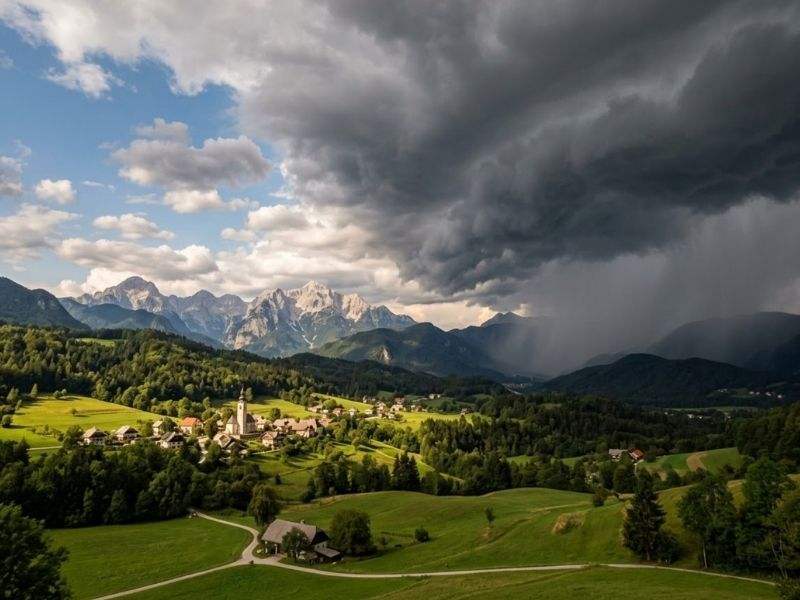 vreme slovenija tedenska napoved nevihtni preobrat september 2026