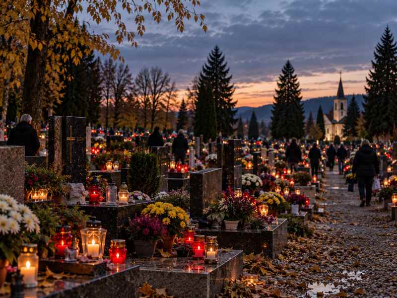 Bliža se 1. november: Milijoni sveč, polna pokopališča in navade Slovencev 1 1 november 2026 dan mrtvih svece pokopalisce