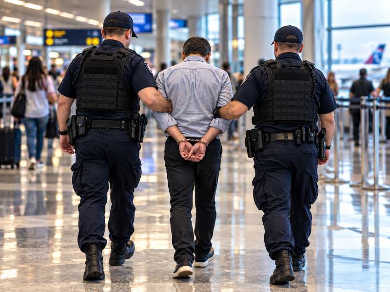 izboklina v hlacah potnika cariniki letalisce miami