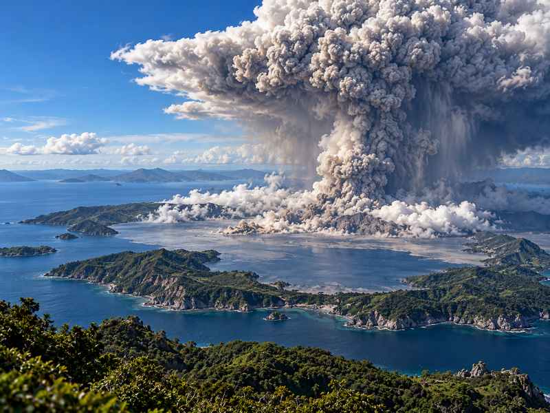 vulkanska katastrofa japonska kikai 7300 let